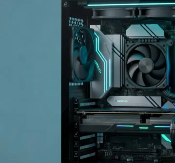Custom PC build internal view