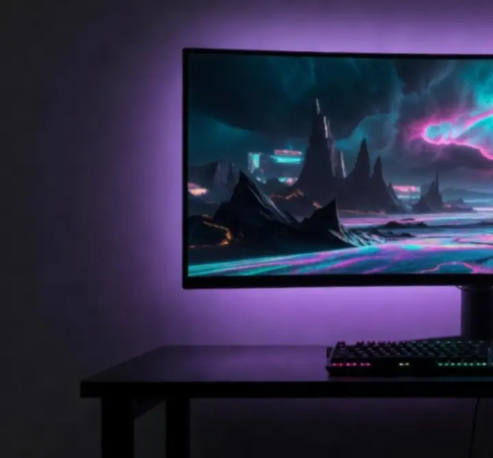 Ultra-wide gaming monitor